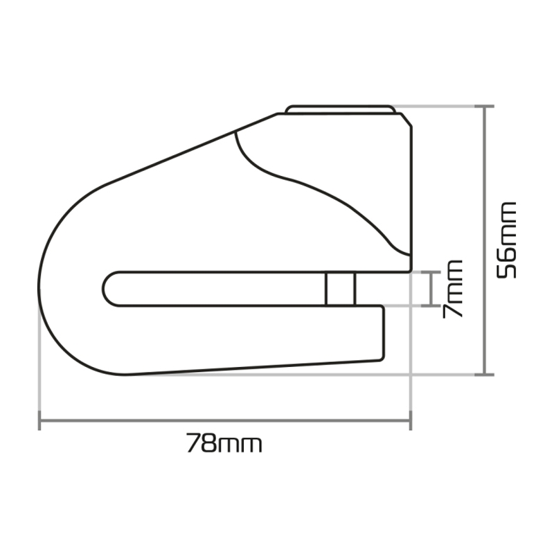 Заключване на дискова спирачка Oxford Quartz Alarm XA10 жълто-черно