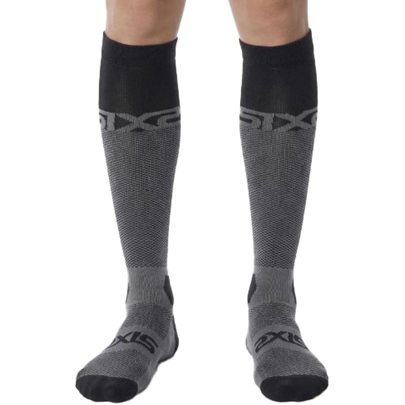 Функционални чорапи до коляното SIXS LONG RACING V2 черно-сиви