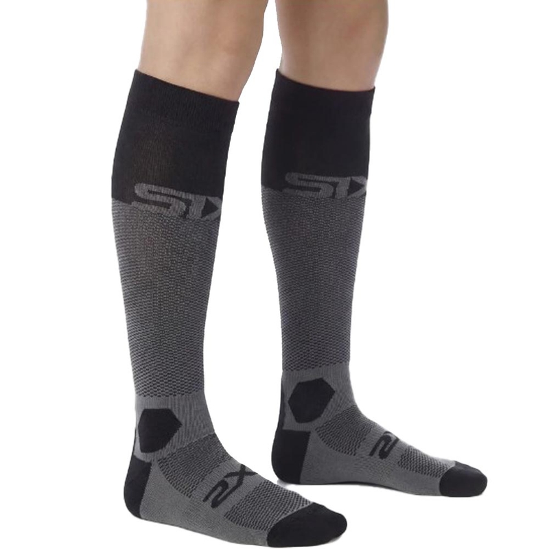 Функционални чорапи до коляното SIXS LONG RACING V2 черно-сиви