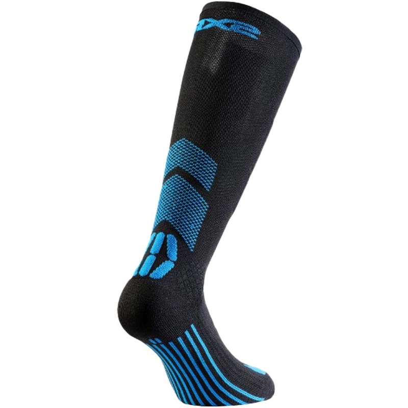 Функционални чорапи до коляното SIXS MOT V3 черно-синьо