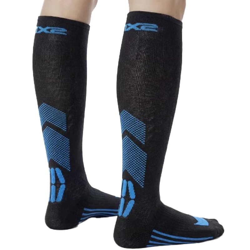 Функционални чорапи до коляното SIXS MOT V3 черно-синьо