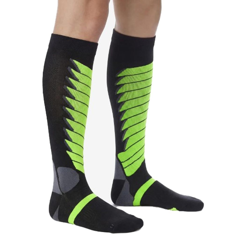Функционални чорапи до коляното SIXS SPEED V3 черно-зелени