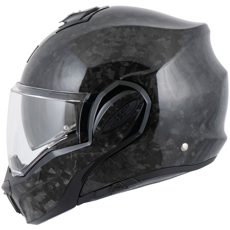 Scorpion EXO-TECH EVO ONYX CARBON Мото каска Solid с отваряща се дръжка, черна