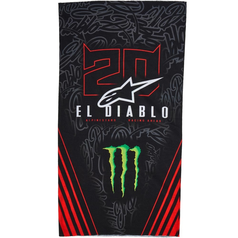 Alpinestars FQ20 Monster Collection Нашийник Черно-Флуоресцентно Червено-Синьо-Зелено