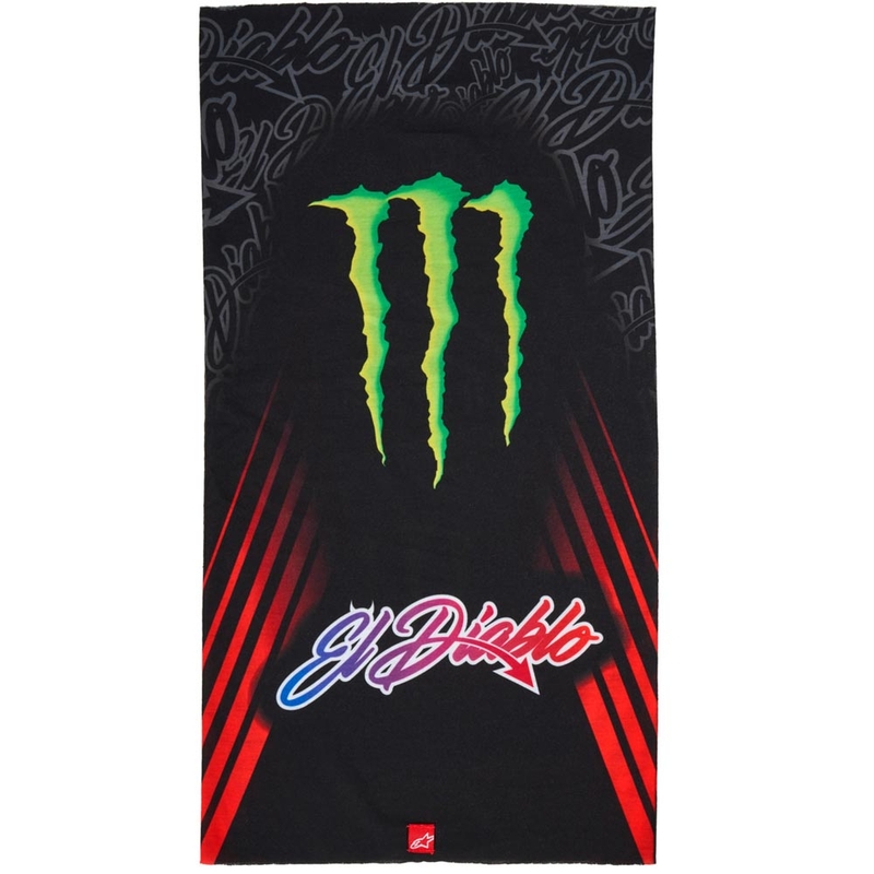 Alpinestars FQ20 Monster Collection Нашийник Черно-Флуоресцентно Червено-Синьо-Зелено