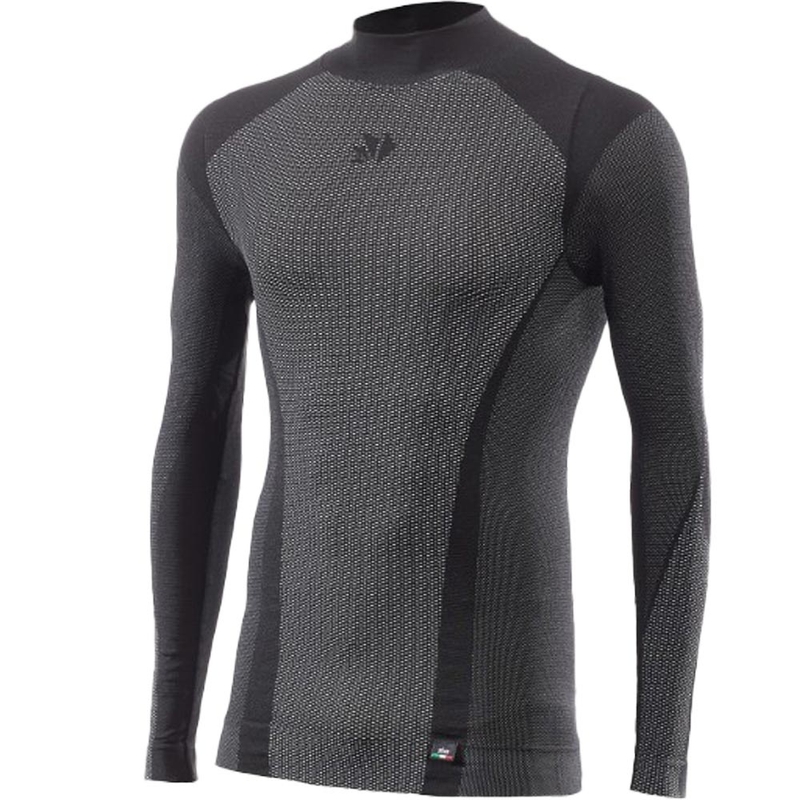 Функционална тениска с дълъг ръкав SIXS TS3 V2, черна карбонова