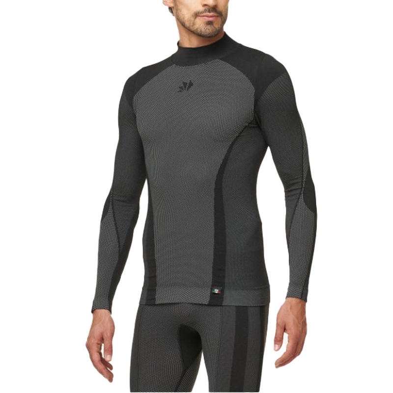 Функционална тениска с дълъг ръкав SIXS TS3 V2, черна карбонова