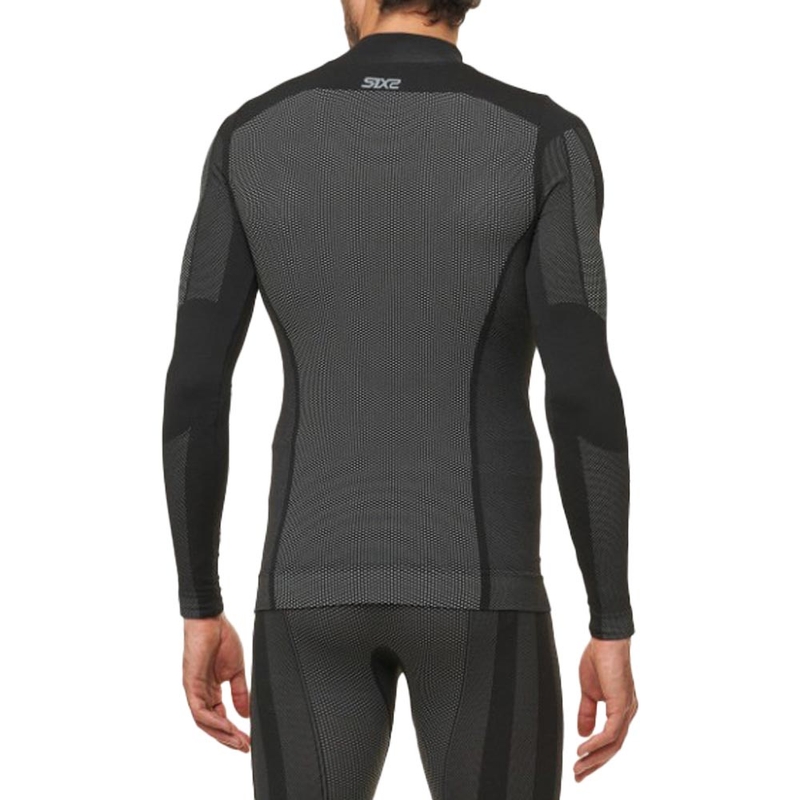 Функционална тениска с дълъг ръкав SIXS TS3 V2, черна карбонова