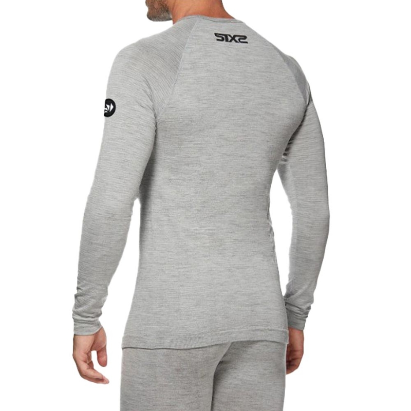 Термо тениска с дълъг ръкав SIXS TS2 MERINOS сива