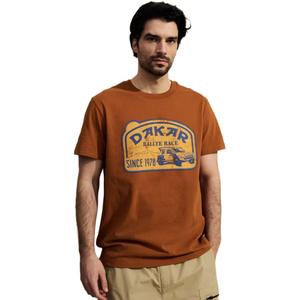 Кафява тениска с камион Dakar