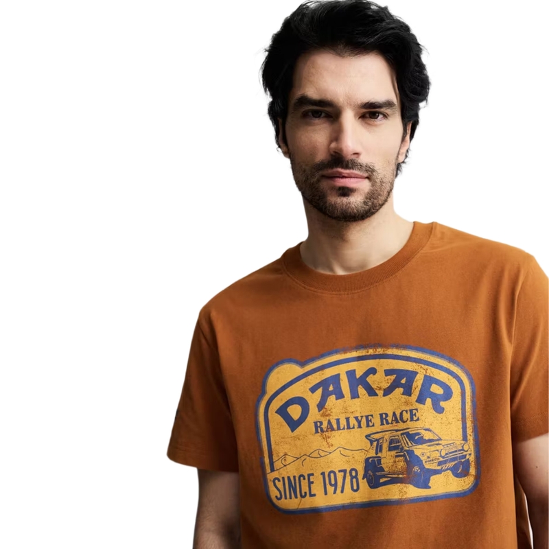 Кафява тениска с камион Dakar