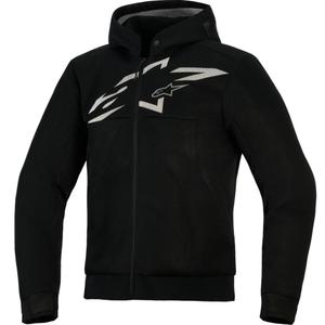 Мотоциклетен суитшърт Alpinestars Chrome Superairflow, черно-тъмносиво-бяло