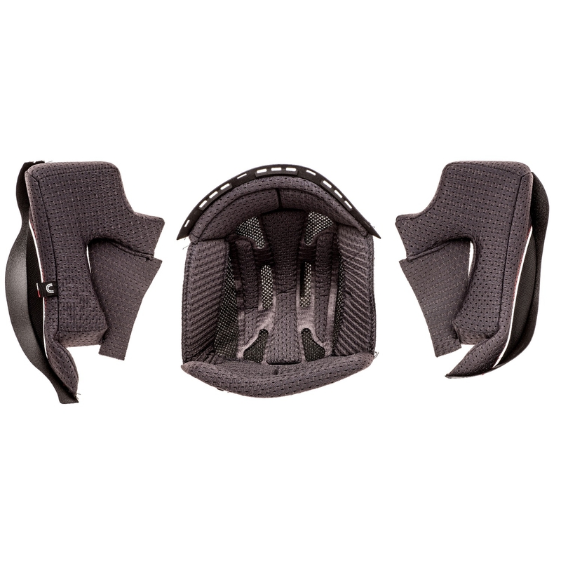 Подплънки за бузи и шапка за мотоциклетни каски Cassida AERO, черни