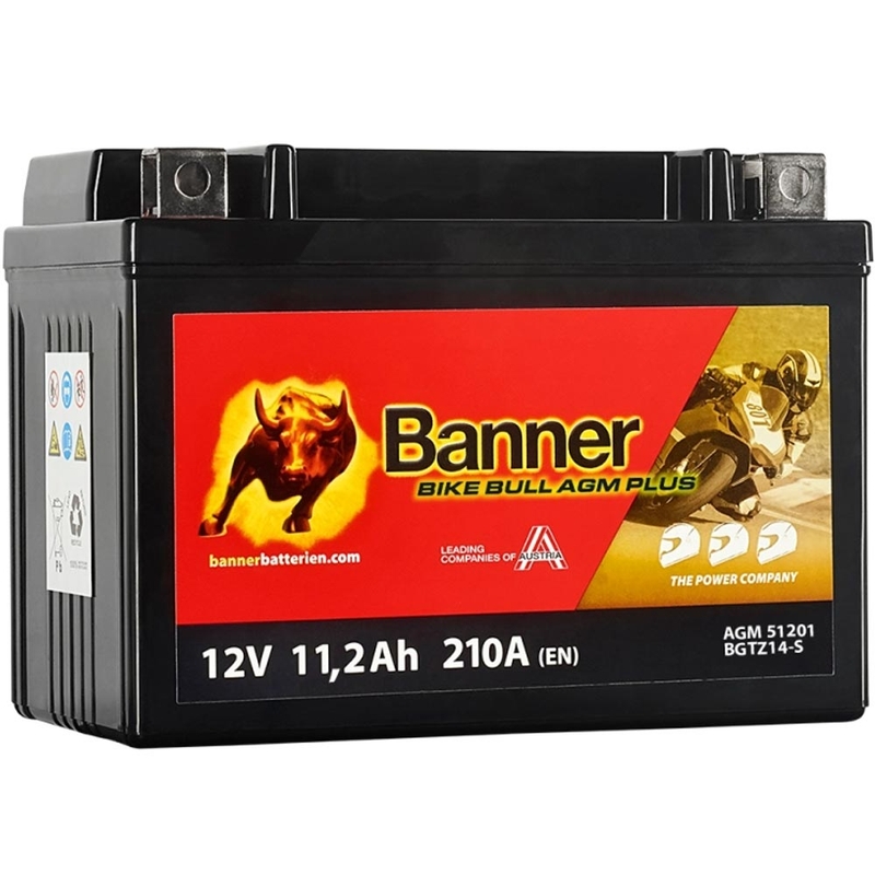 AGM батерия Banner BIKE BULL AGM PLUS 51201 BGTZ14-S