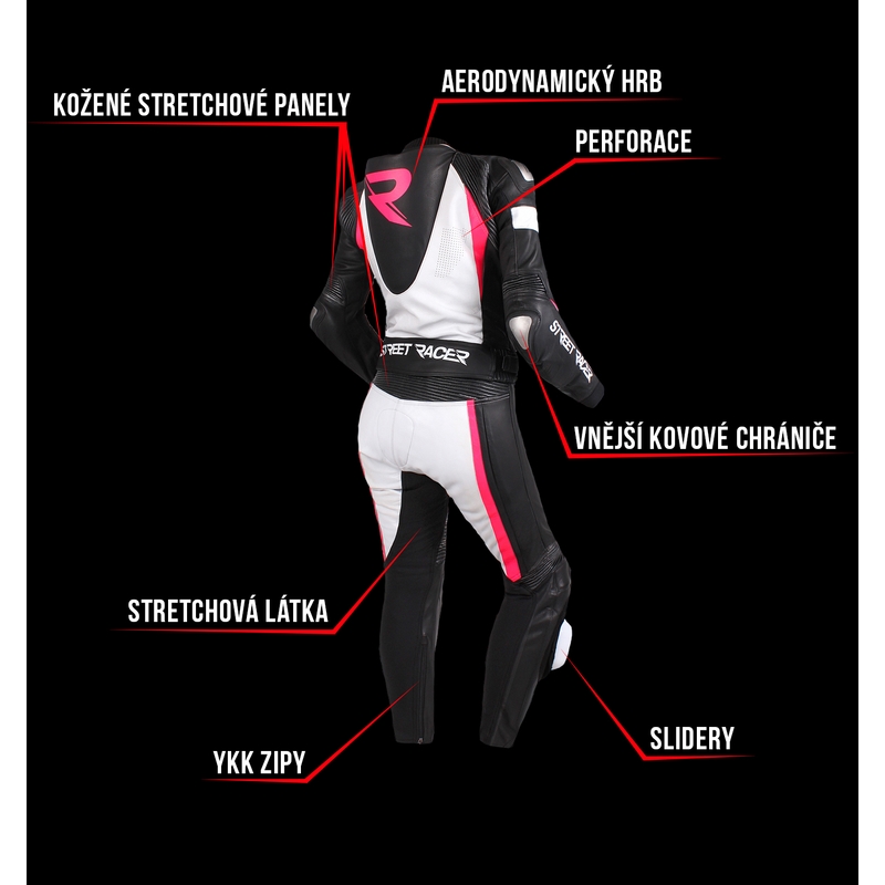 Дамски гащеризон Street Racer Kiara black-white-fluo pink разпродажба