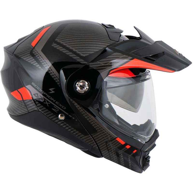 Scorpion ADX-2 LEWIS Мотоциклетна каска с отваряща се конструкция черно-червена