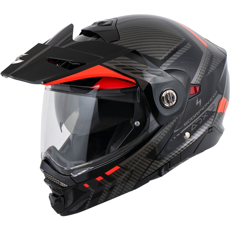 Scorpion ADX-2 LEWIS Мотоциклетна каска с отваряща се конструкция черно-червена