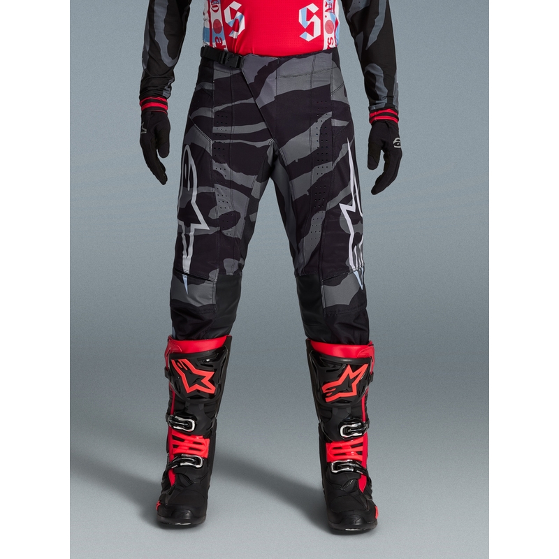 Мотокрос панталони Alpinestars Techstar limited edition Beast Coast, сиво-черно-оранжеви