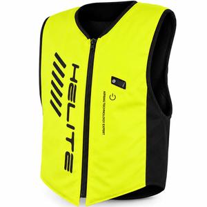 Жилетка с въздушна възглавница Helite Double Turtle Hivis в зелено-жълто
