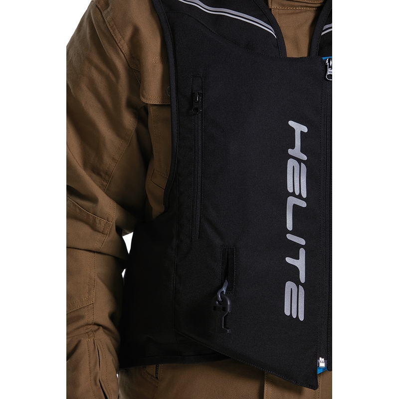 Жилетка с въздушна възглавница Helite Double Turtle Hivis в зелено-жълто