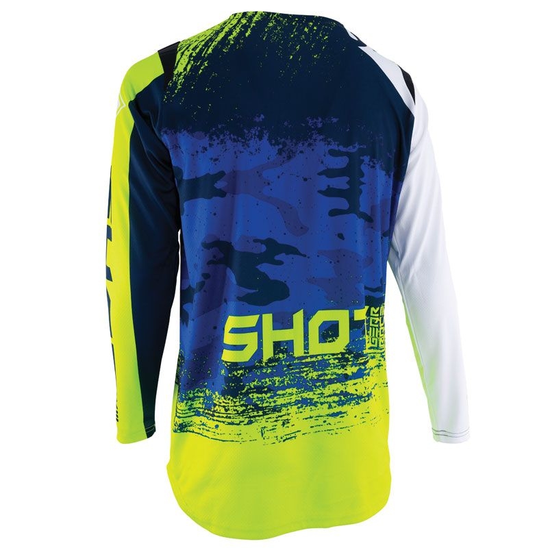 Motokrosový dres Shot CONTACT Counter modro-fluo žlutý