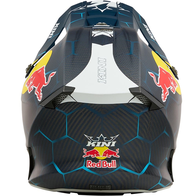 Мотокрос каска KINI Red Bull MXC2 2.0 синьо-бяла