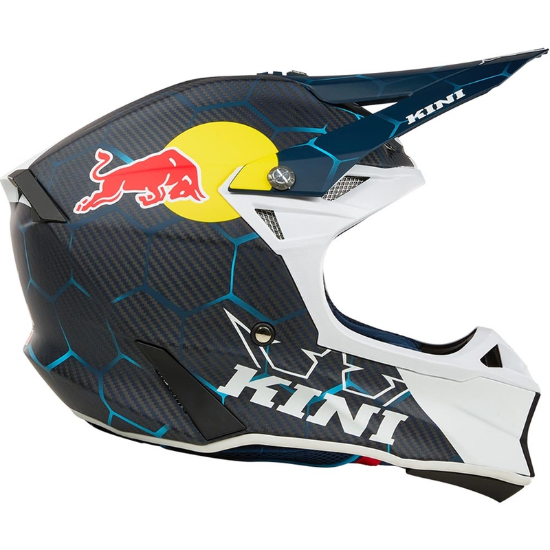 Мотокрос каска KINI Red Bull MXC2 2.0 синьо-бяла