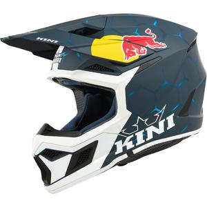 Мотокрос каска KINI Red Bull MX3 1.0 синьо-бяла