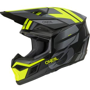 Мотокрос каска O´Neal 3SRS Ride матово черно-сиво-флуоресцентно жълто