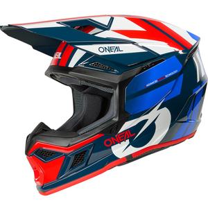 Мотокрос каска O´Neal 3SRS Ride синьо-бяло-червено