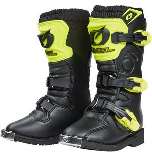 Детски мотокрос ботуши O'Neal Rider PRO, черно-флуоресцентно жълто