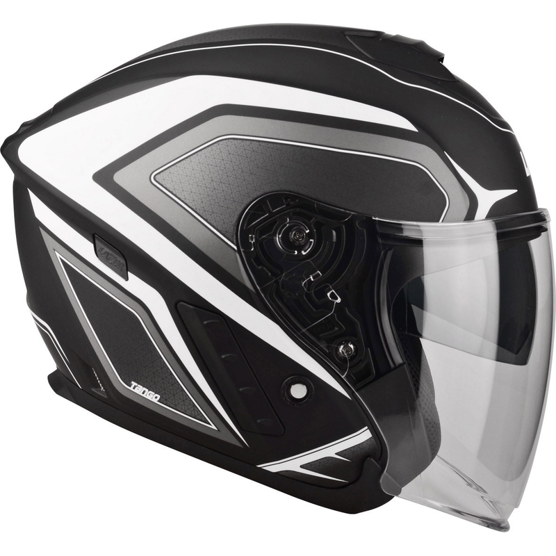 Отворена мотоциклетна каска Lazer Tango Hexa черно-бяла