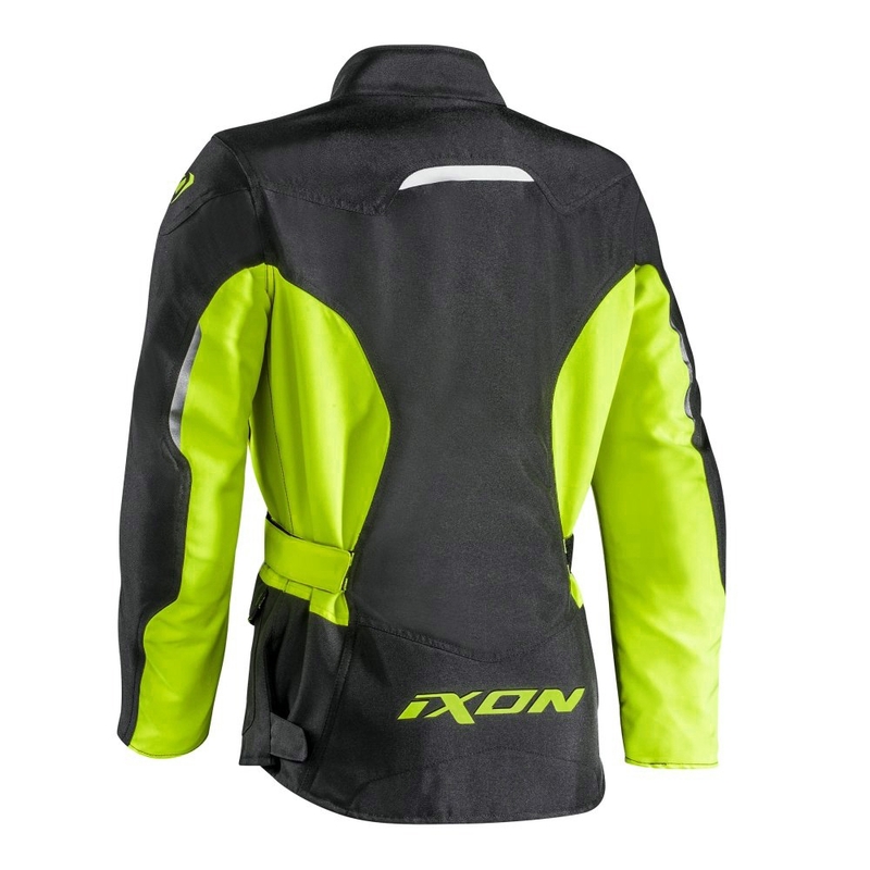 Dámská bunda na motorku IXON Summit 2 černo-fluo žlutá výprodej