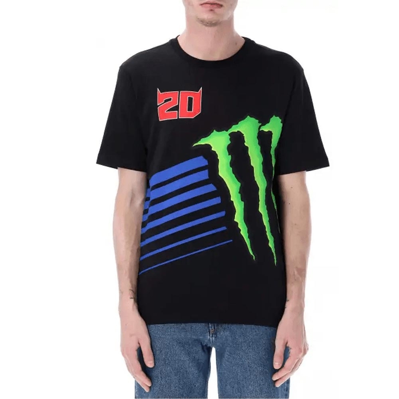 Тениска Fabio Quartararo с лого на Monster Energy, черна