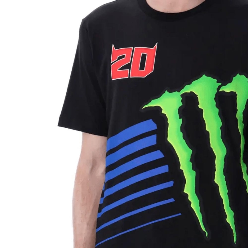 Тениска Fabio Quartararo с лого на Monster Energy, черна