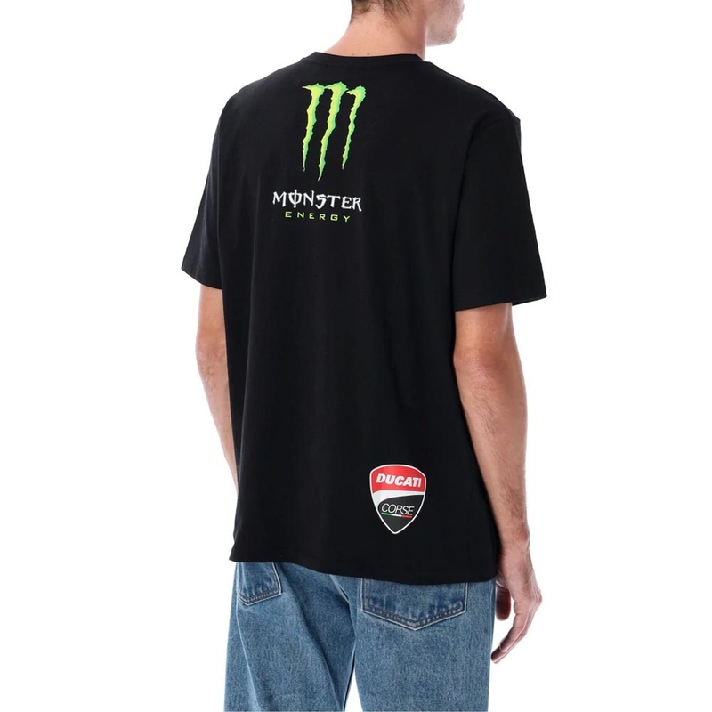 Тениска Ducati Corse Monster Energy с лого, черна