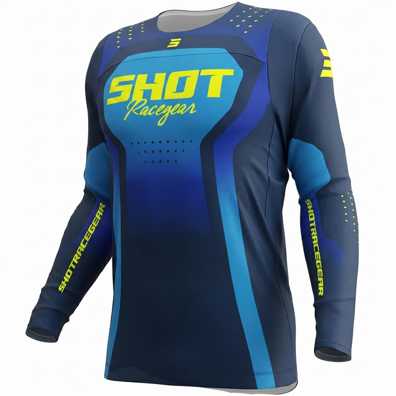 Мотокрос фланелка Shot Contact Stream синя