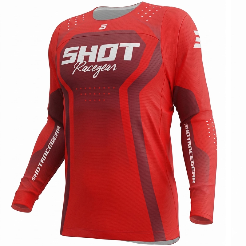 Мотокрос фланелка Shot Contact Stream червена