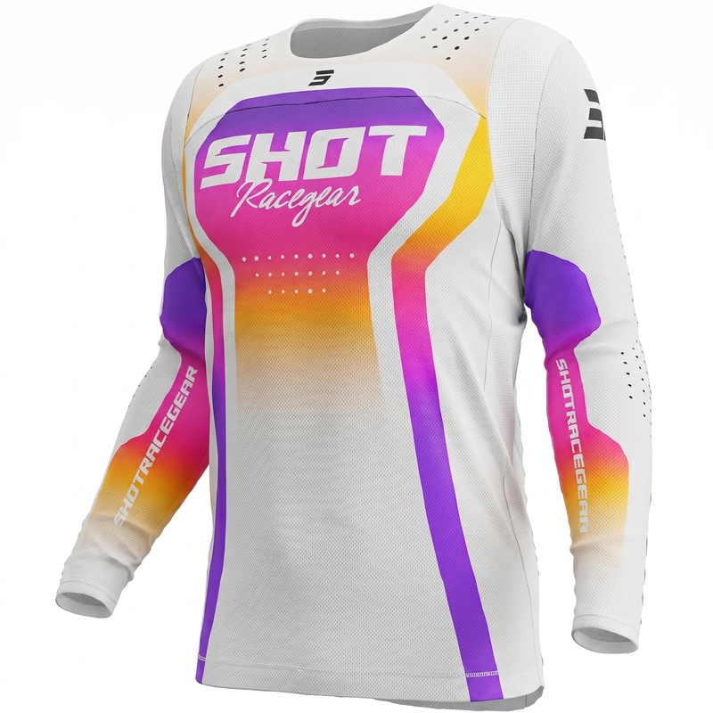 Мотокрос фланелка Shot Contact Stream бяла