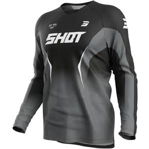 Черна фланелка за мотокрос Shot Draw Clash