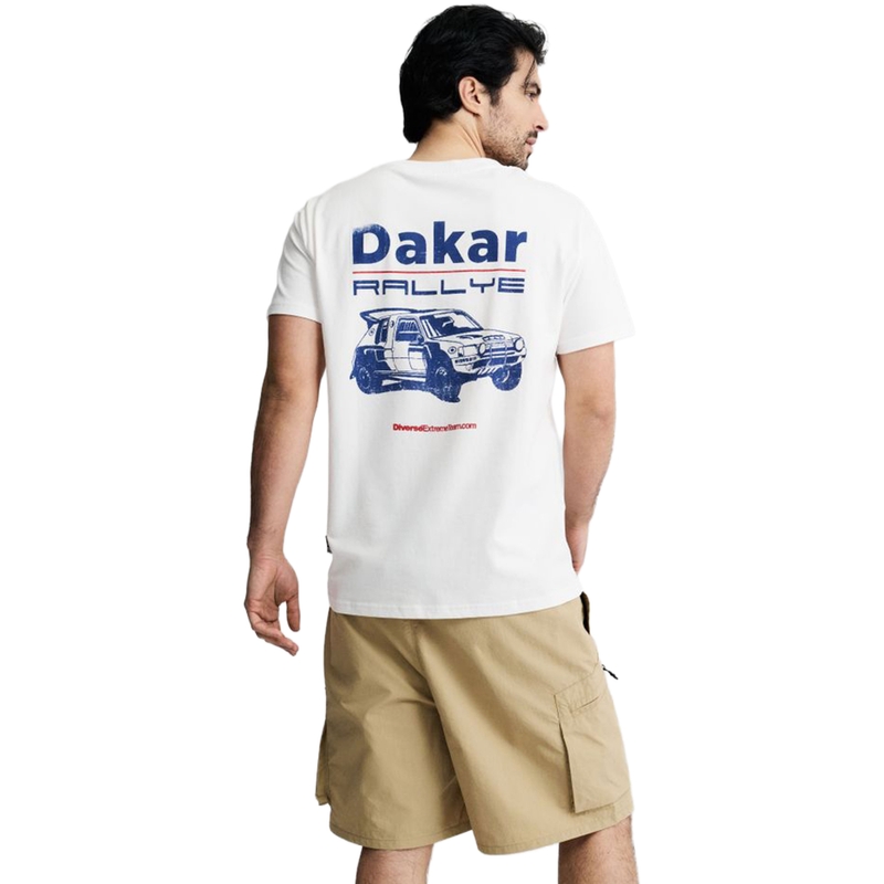 Бяла тениска Dakar Car