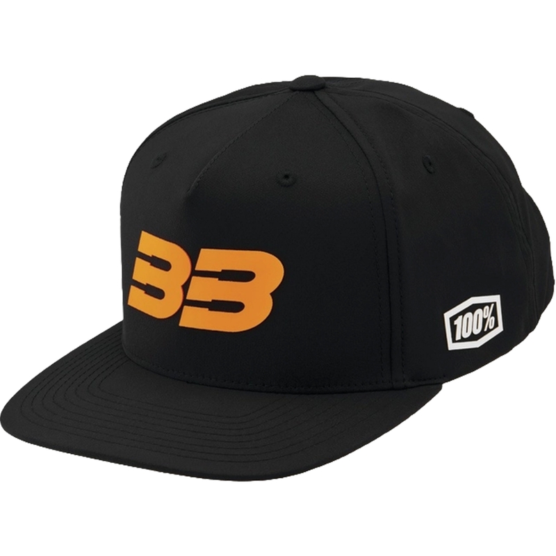 Шапка 100% BB33 Snapback black-orange