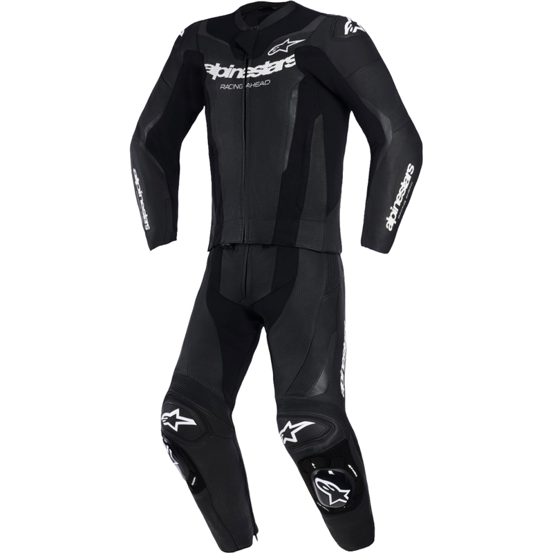 Кожен костюм Alpinestars GP Force V2 от две части, черно-бял