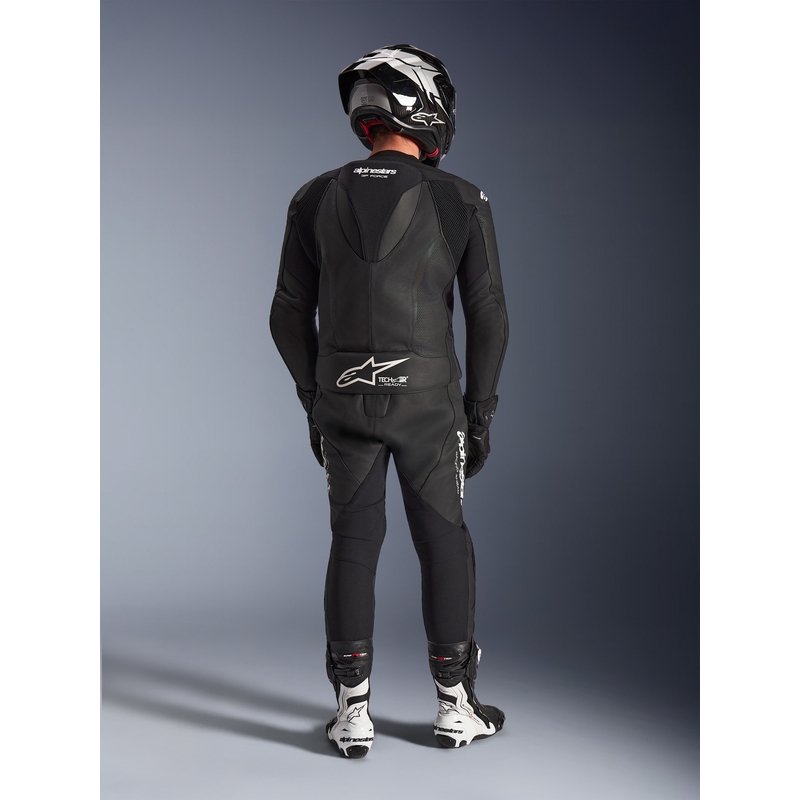 Кожен костюм Alpinestars GP Force V2 от две части, черно-бял