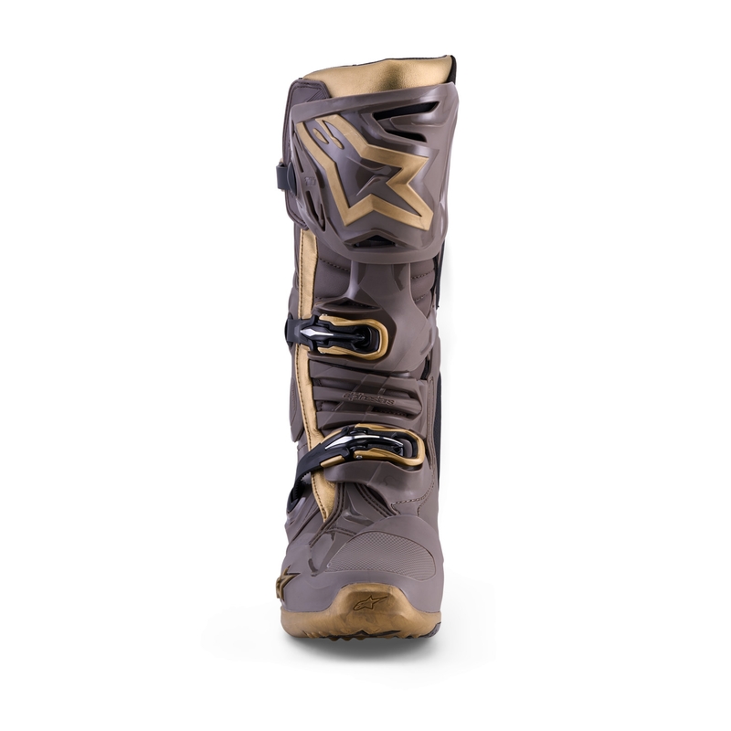 Мотоциклетни ботуши Alpinestars TECH 10 Limited Edition AIR GOLD, кафяво-златисти