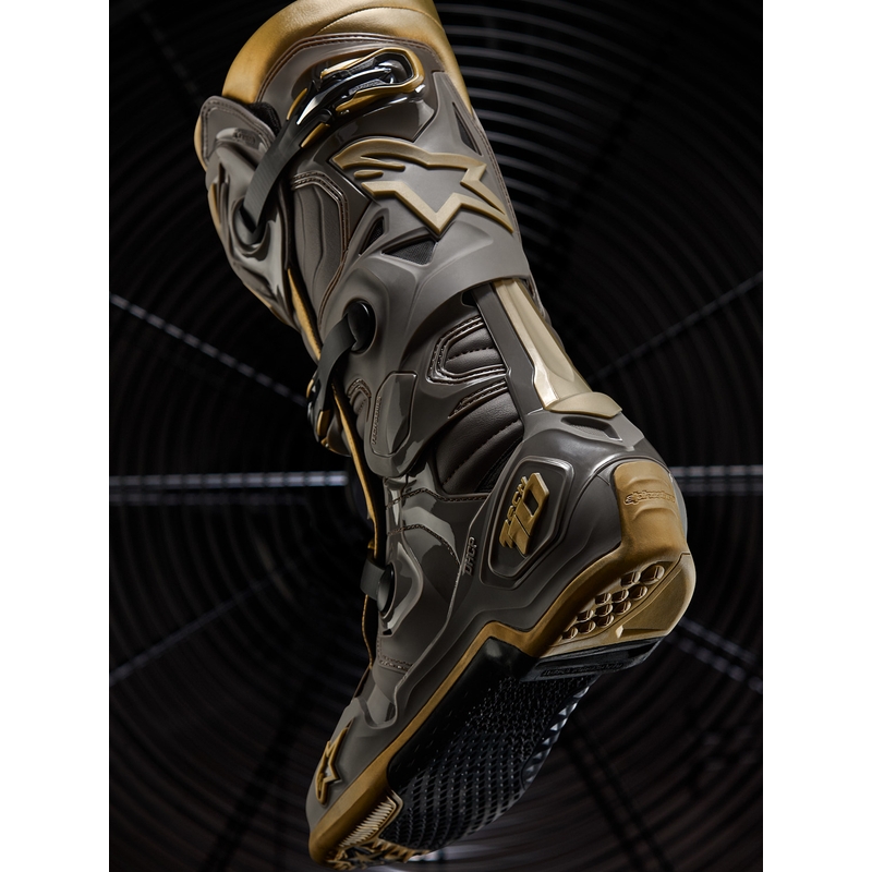 Мотоциклетни ботуши Alpinestars TECH 10 Limited Edition AIR GOLD, кафяво-златисти