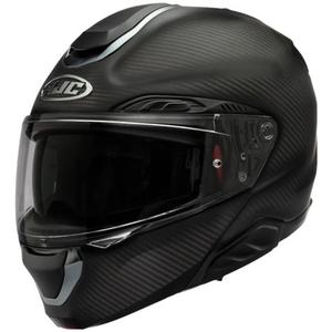 Мото каска HJC RPHA 91 CARBON, с отваряща се врата, черна, матова