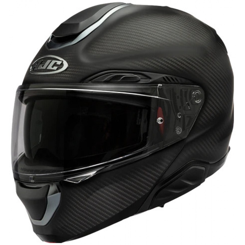Мото каска HJC RPHA 91 CARBON, с отваряща се врата, черна, матова