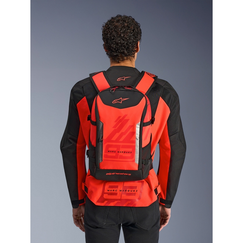 Раница Alpinestars AMP-3 MM93, червена, флуоресцентно-червена, 17 л