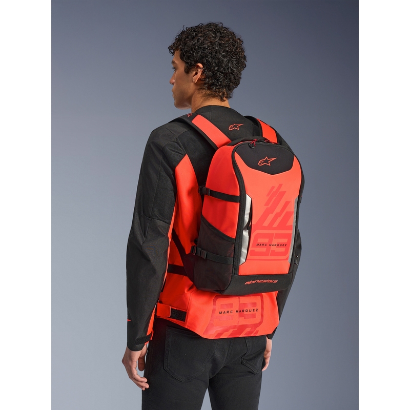 Раница Alpinestars AMP-3 MM93, червена, флуоресцентно-червена, 17 л
